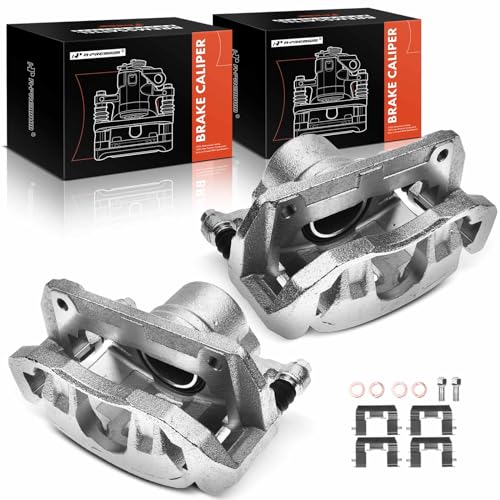 A-Premium Disc Brake Caliper Assembly with Bracket Compatible with Select Acura and Honda Models - CL, TL, TSX, Accord, RL - Front Driver and Passenger Side, 2-PC Set