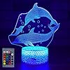 Creatieve 3D Dolfijn Nachtlampje USB Aangedreven Afstandsbediening Raak Schakelaar Decor Tafellamp 7/16 Kleur…