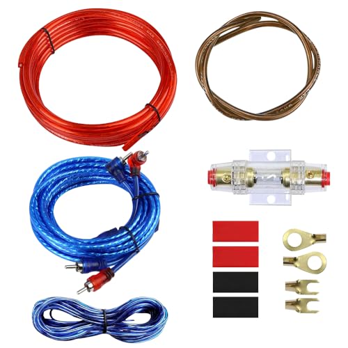 SGZIOO 10GA Kit Cableado Car Audio, 4.5m Cable de Audio, 1500w Kit Cable Subwoofer para Etapa de Potencia Coche, Kit Cable Amplificador Hifi para Circuito de Altavoces Como Subwoofer para Automóvil SGZIOO 10GA Kit Cableado Car Audio, 4.5m Cable de Audio, 1500w Kit Cable Subwoofer para Etapa de Potencia Coche, Kit Cable Amplificador Hifi para Circuito de Altavoces Como Subwoofer para Automóvil