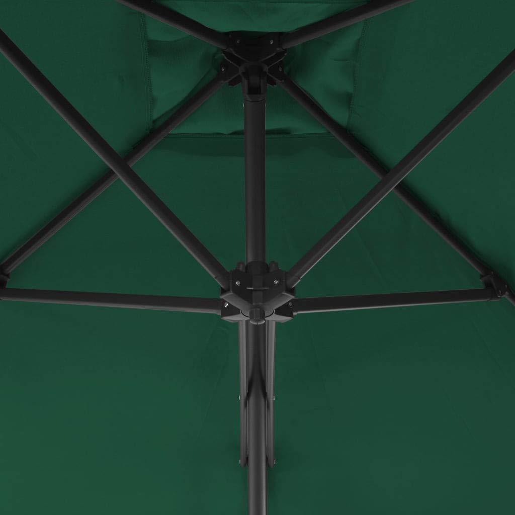 Festnight Parasol Excéntrico Puede Rotar 360 Grados, Apto Como Parasol para Jardín o Sombrilla, 250 x 250 x 230cm Verde
