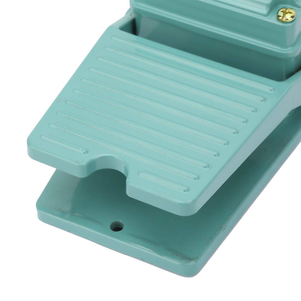 Tissting Interrupteur à Pédale Industriel, Commutateur de Pied AC 250V 15A 1NO 1NC en Aluminium Antidérapant TFS-402,pour Machines à Souder, machines à souder, tours, meuleuses, presses hydrauliques