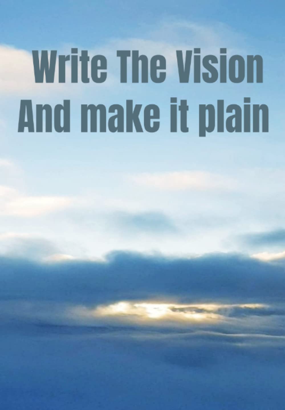 Write the vision and make it plain: Journal notebook for writing your vision and plans