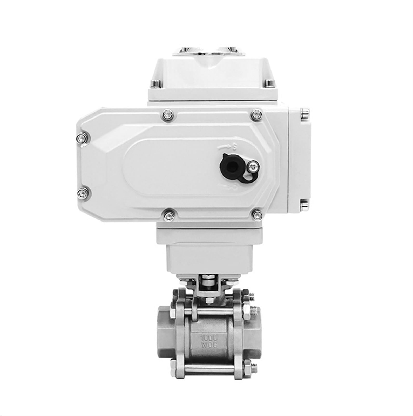 BOOGHIGC Q911F-16P DN40 2 Way High Platform Motorized Ball Valve Stainless Steel Female Thread Electric 1Pcs(12VDC)
