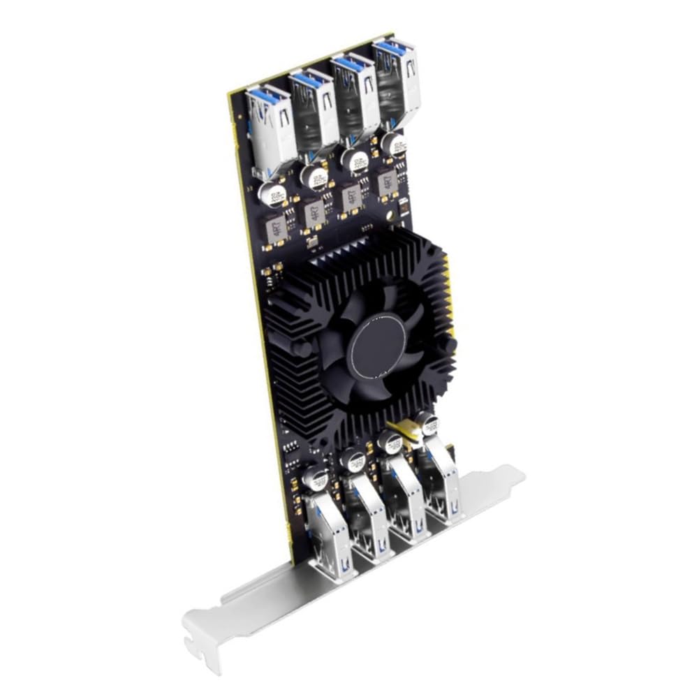 Adattatore PCI Express USB3.2 PCI-e A Scheda di Espansione USB 3.2 A 8 Porte Scheda Controller PCIe X4 USB3.0 A 4 Canali per Fotocamera