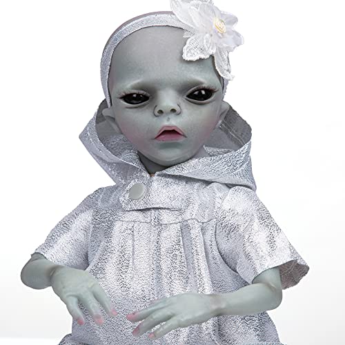 Muñeca Reborn Alien Realista de Silicona de 35 cm miniatura 4