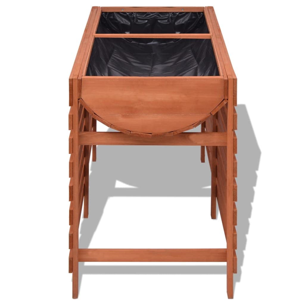 Jardinera de madera maciza de abeto chino 100 x 50 x 71 cm con almacenamiento de agua, resistente a las heladas, ideal para balcón, terraza, jardín, interior y exterior, privacidad y cultivo