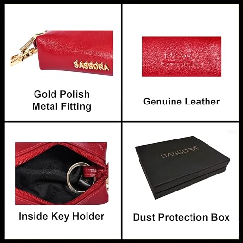 Image of Sassora Premium Leather Key Pouch For Car & Other Keys