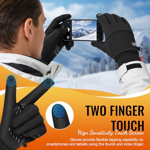 Cevapro Winter Gloves for Men Women Warm Touchscreen Running Gloves - image 3