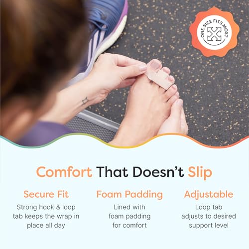 Image of ZenToes Hammer Toe Straightener, Broken Toe Splint & Buddy Wraps, 4 Ct