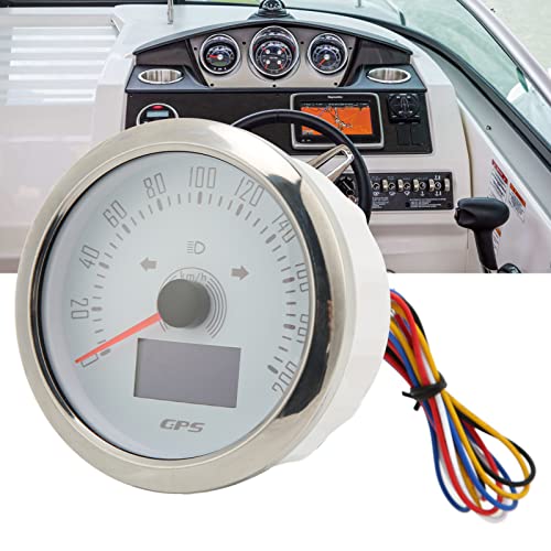 Velocímetro GPS, à prova d'água 9-32V DC Indicador de velocidade ajustável 7 cores retroiluminadas