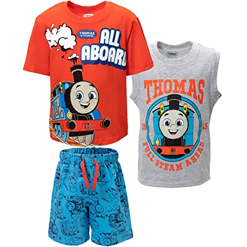THOMAS & FRIENDS Tank Engine 3 Piece Outfit Set: T-Shirt Tank Top Shorts