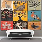 [Taille parfaite]: 70cm x 100cm, 100cm x 150CM, 130cm x 150CM, 150CM x 200cm, 180cm X 230cm, plusieurs tailles pour vos murs! Nous offrons également un paquet d'accessoires de suspension comprenant: 2 clips avec des barbes et 3 crochets à clous non marqués, il suffit de fixer l'extrémité de la couverture murale au mur pour une installation facile et sans endommager le mur.