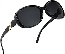 Óculos de sol grandes polarizados para mulheres, tamanho grande, estilo Jackie O