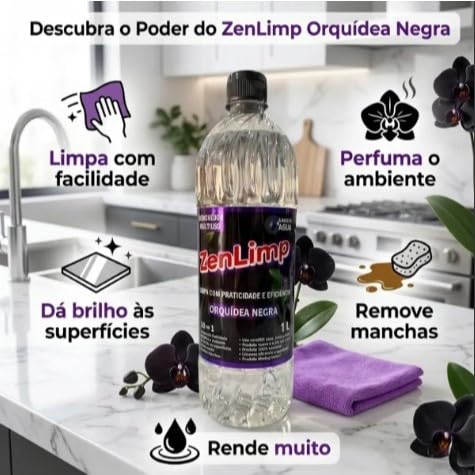 ZenLimp Removedor Multiuso Orquídea Negra, à Base de Água, 1L