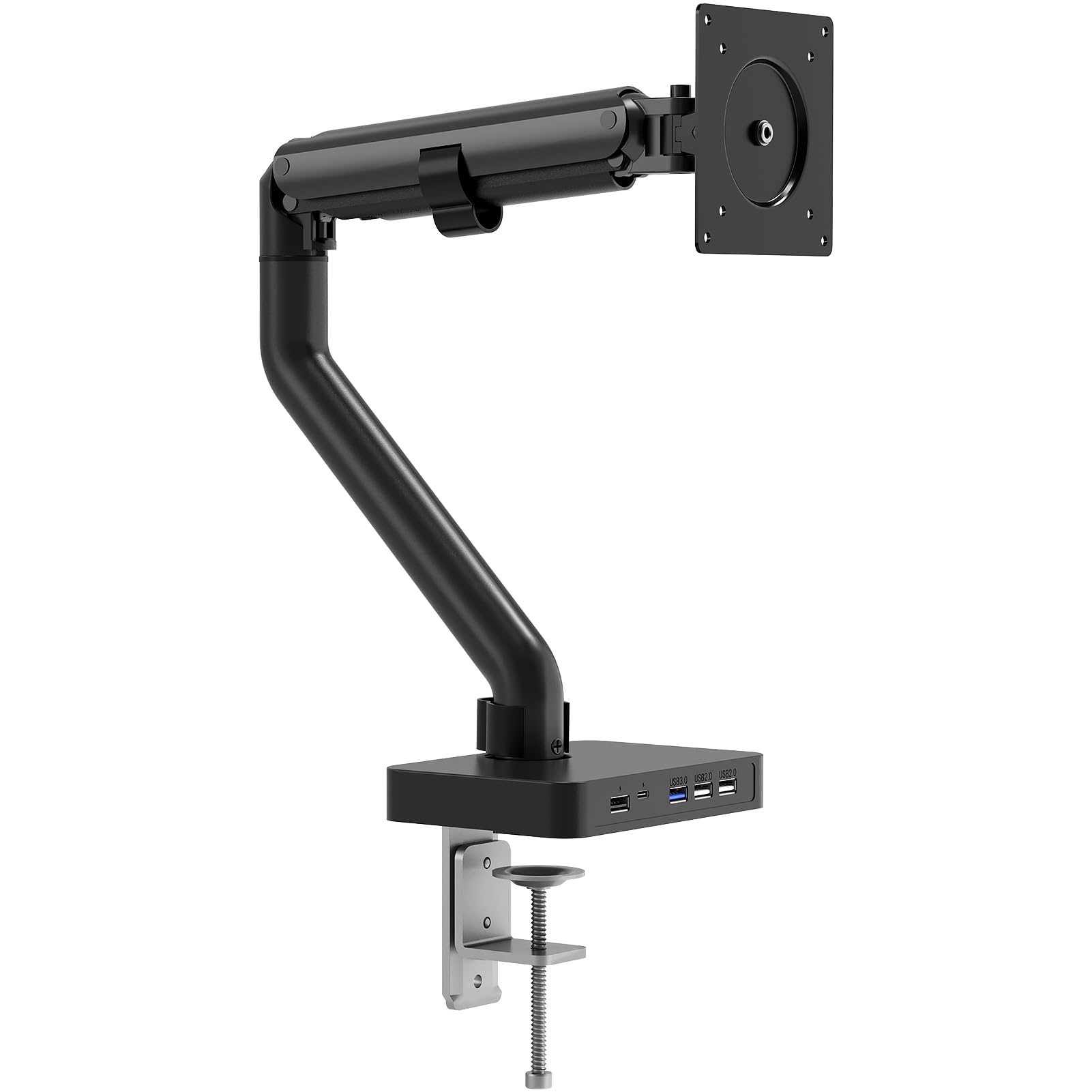 Amazon.co.jp: ZepSon モニターアーム USB HUB & TYPE-C充電付き ガス