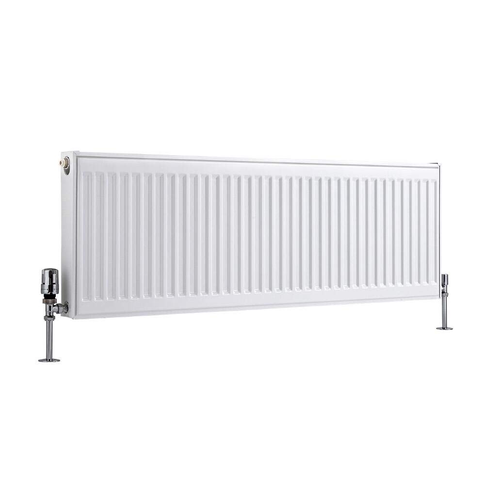 Milano White Compact Type 11 Horizontal Single Panel Convector Radiator - 400Mm X 1200Mm