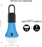 Lepro RGB Camping Light Bulbs, 7 Light Modes Rechargeable LED Camping Lanterns, Waterproof Hanging Tent Lights with Clip Hook for Camping, Fishing, Emergency, Decorations, USB Cable Included, 2 Packs