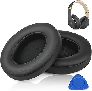 HiFan Replacement Ear Pads, Earpads Compatible with Beats Studio 2.0 & 3.0 Wired/Wireless B0500/B0501, Ear cushions with Softer Leather, Noise Isolation Memory Foam (Shadow Gray)