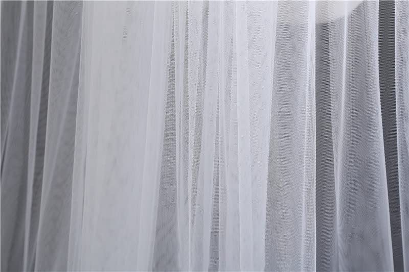 Ślub Dwuwarstwowe proste welony ślubne o długości 300 cm z ciętą krawędzią Tiulowy welon dla panny młodej z grzebieniem (Color : Ivory)