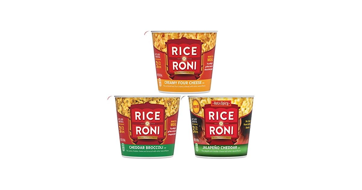 12Pack RiceaRoni Cheesy Cups, 3Flavor Variety Pack, 2.25oz only 9.
