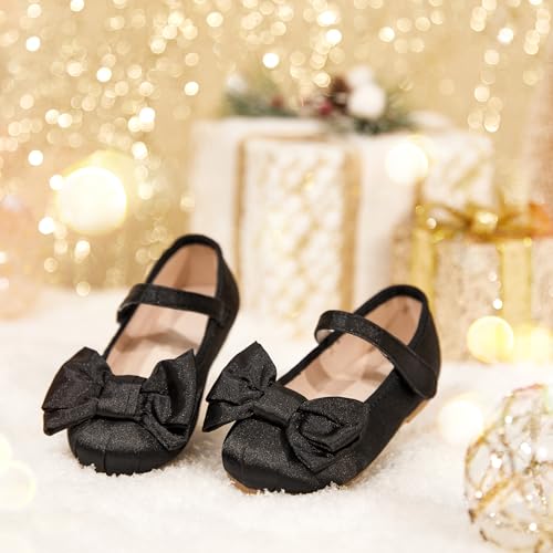 Image of GINFIVE Toddler Girls Dress Shoes Little Girls Mary Janes Ballerina Flats Shoes Toddler