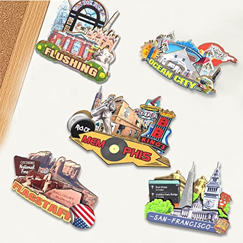 Imán de Nevera Memphis USA de Madera Rectangular miniatura 4