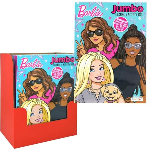Barbie Libro gigante para colorear y actividades de 11 x 16 pulgadas, 64 páginas de diversión creativa para niños