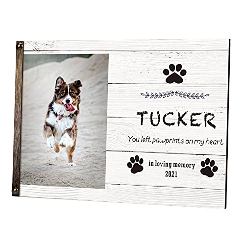 WOODme Personalized Customization Dog and Cat Memorial Gifts 4x6 Wooden Picture Frame Gifts For Dogs Cats Unique Gift Wall Desk Frames With Holder (4x6)