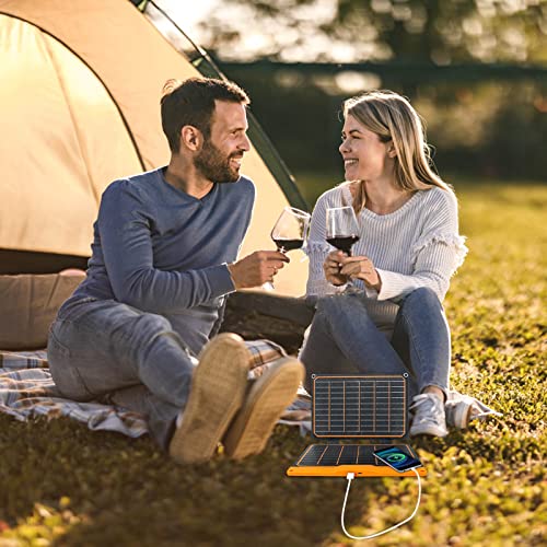20W Portable Solar Charger For Camping,Ip67 Waterproof Portable Solar Panel With Usb-A Qc3.0 And Usb-C Output Compatible With Smart Phones,Ipad,Power Bank For Outdoor Camping Survival #TOP1