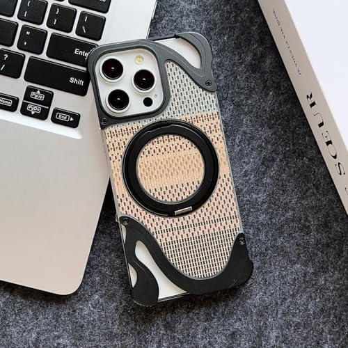 Coque iPhone 15 Pro Max antichoc métal magnétique noir sans cadre bumper