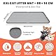 Silikon Katzenklo Matte XXL 80 × 56 cm – wasserfest & rutschfest – katzenklo Matte, katzenstreu Matte, katzenmatte katzenklo, Matte katzenklo, katzenklo unterlage