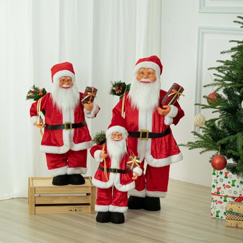Figurine de Père Noël gain de place, grand format ajustable pour petit espace - 7