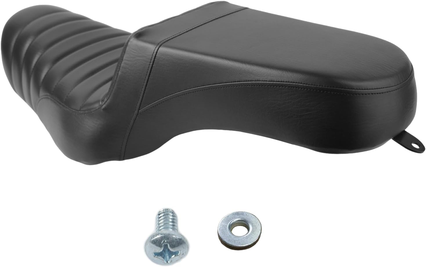 two up seat, driver+passenger seat cushion, stepped type, for harley-davidson sportster iron xl883 xl1200(2004-2006)&(2010-2022) /half horizontal stripes/suitable for 2.0-3.8 gal half horizontal stripes 2.0-3.8 gal