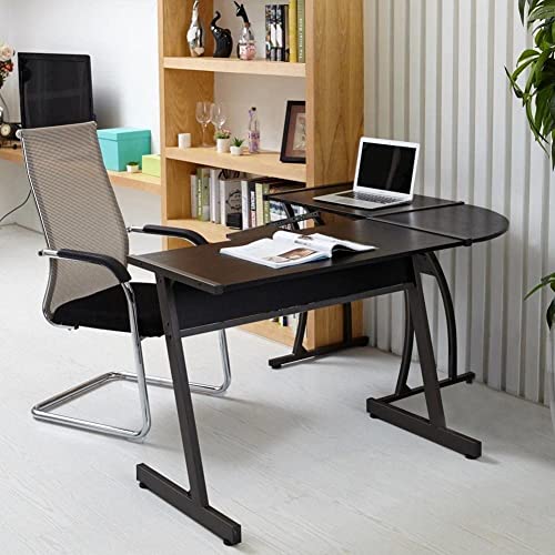 Gardenia Corner Nero Scrivania Angolare, Acciaio