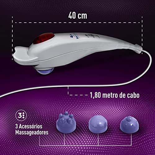 Massageador Elétrico Portátil Hammer 127v - Relaxmedic Cinza