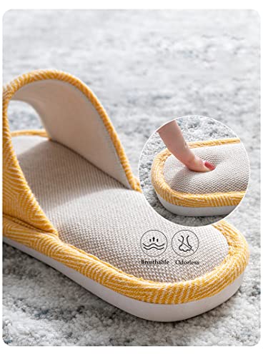 ايوتيو شبشب قماشي للاستخدام الداخلي والخارجي - شبشب للازواج من الاسفل الناعم غير قابل للانزلاق للفصول الاربعة للرجال والنساء، لون كحلي، مقاس 42/43 EU