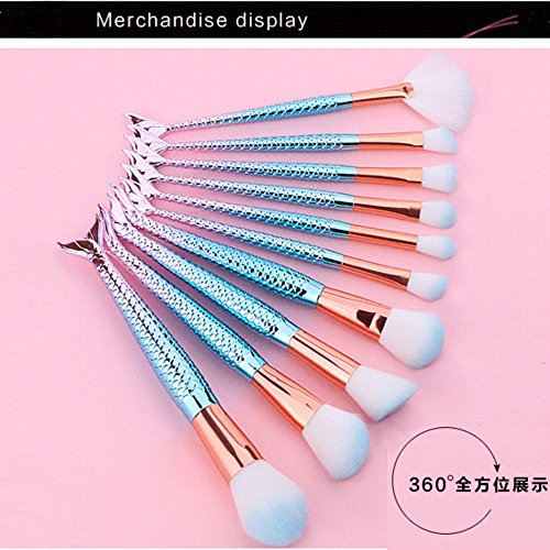 10 pezzi Set di Pennelli Professionali per Trucco