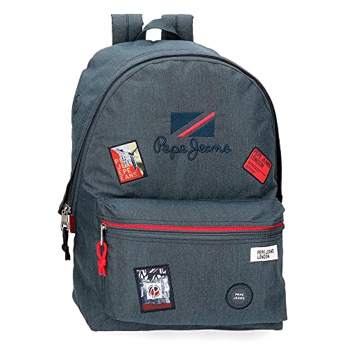 Pepe Jeans Kay Mochila Escolar Azul 31x44x15 cms Poliéster 23,87L