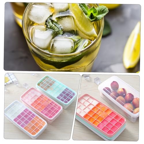 Molde para cubitos de hielo de silicona con tapa y base miniatura 5