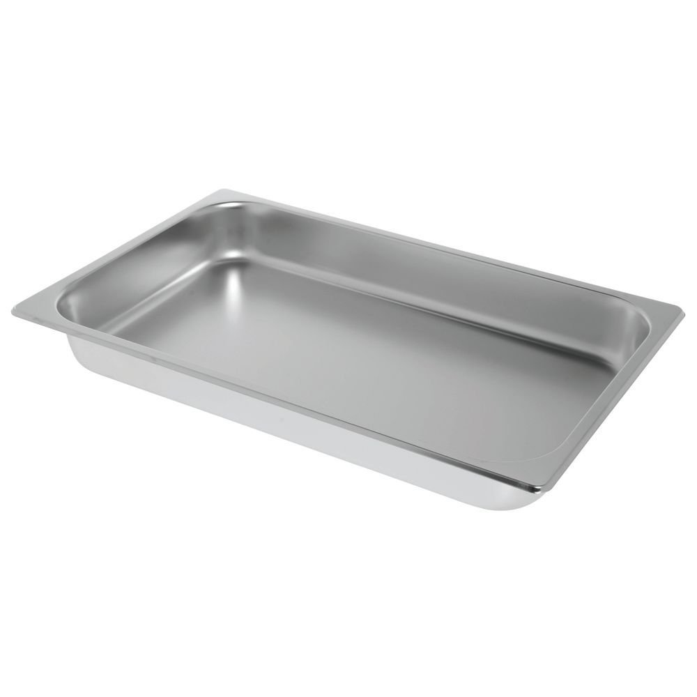 Chafing Dish Food Pan Full Size 9 1/2 Qt Stainless Steel - 21"L x 12 3/4"W x 2 1/2"H by HUBERT – Stainless Steel, Silver, Model YH733-FP