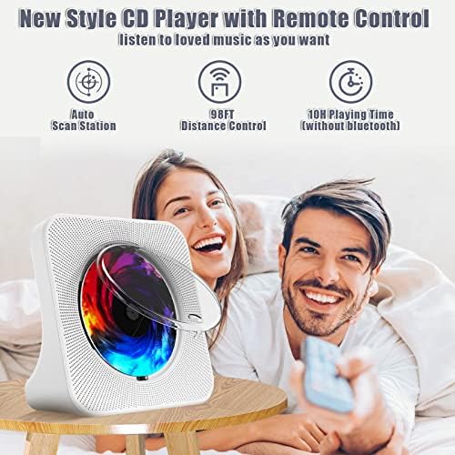 Fohil CD Player with Bluetooth 5.0, Portable Desktop CD Music Players for Home with Built-in Double HiFi Sound Speakers, Support AUX&USB Headphone Jack, FM Radio, LCD Screen Display,Remote Control 2 51tTFSbRBGL. AC
