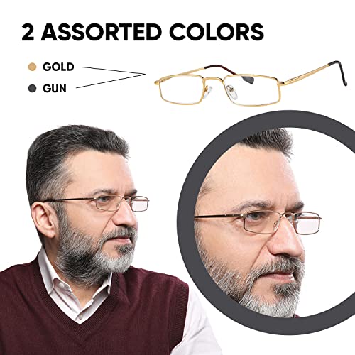 Image of Full Rim Rectangle Reading Glasses For Men and Women Anti reflection Scratch resistant reading glasses Powers from +0.75 to +3.50 k-2011