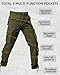 AKARMY Men's Camo Cargo Work Pants Cotton Military Army Casual Tactical Combat Pants with 8 Pockets Green 40x30