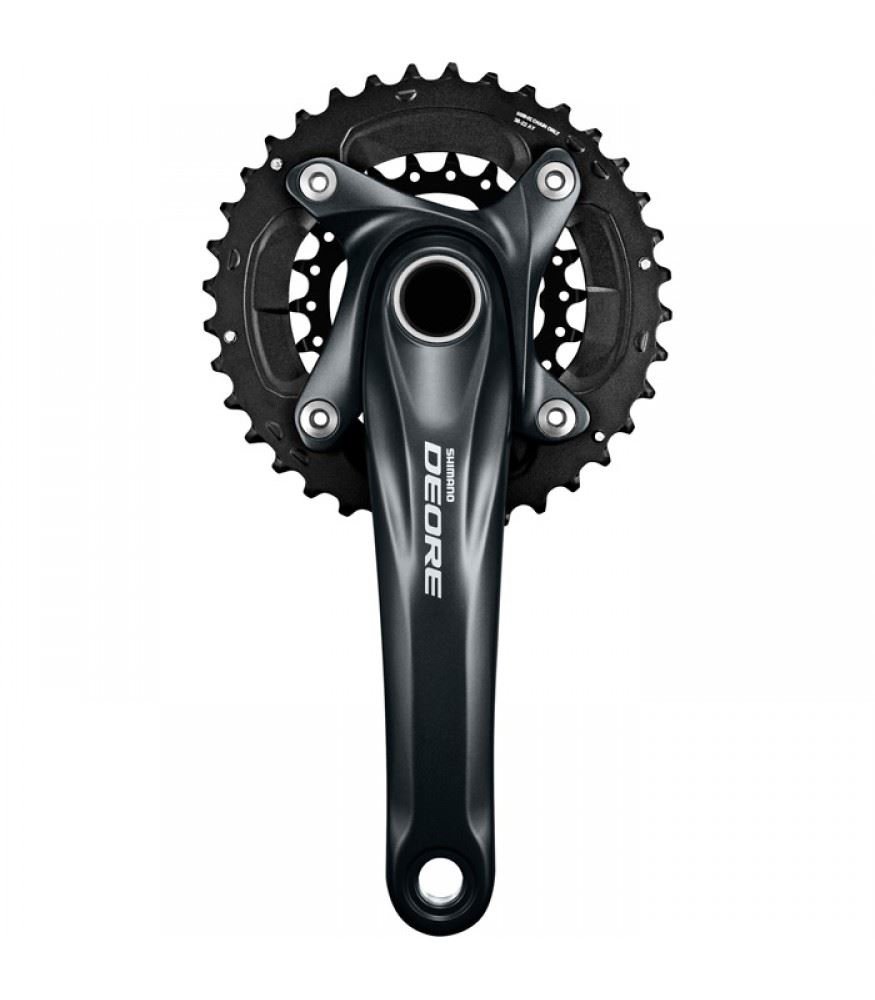 Shimano M617, Guarnitura, Nero, 175 mm