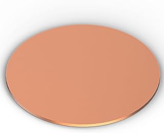 COYOUCO Pure Round Copper Sheet,Pure Copper Sheet,0.8Mm Thickness,90-130Mm Diameter,Film Attached Round Copper Plates,1Pcs,120mm
