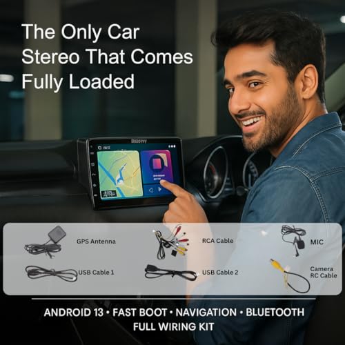Image of Original QLED 9 inch Zlink Car Android Stereo | OS 13 | 4GB+32GB | Display Support Car Play & Android Auto | incl. AHD Rear Camera Compatible with Hyundai- 1 Year Warranty