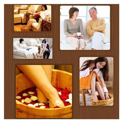 Tina de madera maciza para baño de pies miniatura 5