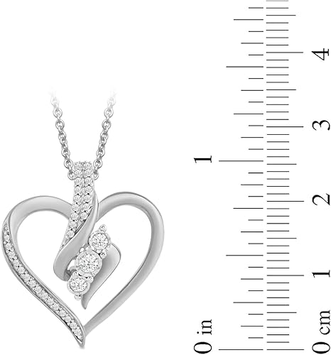 Miniatura 5 de Tienda Collection Diamond 3 Stone Pendant Necklace 14 cttw 18