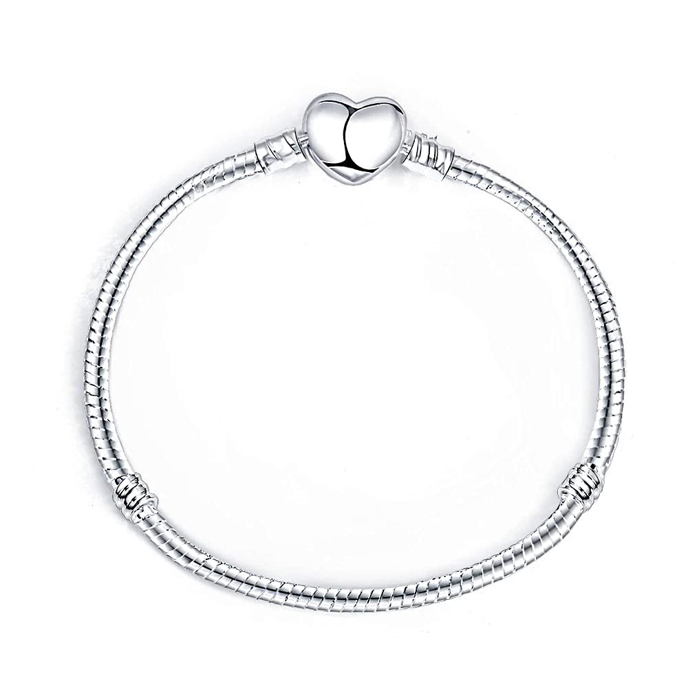 Bracciale New 2025 Love Clip Cuore Morbido Cuoricino Donna Originale Simil Snake Pendente Ciondoli Base Bambina Braccialetti Fermo Charm Catena Argento Gancio Chiusura Scatola Rosa Bead