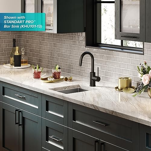 KRAUS Oletto Single Handle Kitchen Bar Faucet with QuickDock Top Mount Installation Assembly in Matte Black, KPF-2600MB - image 9